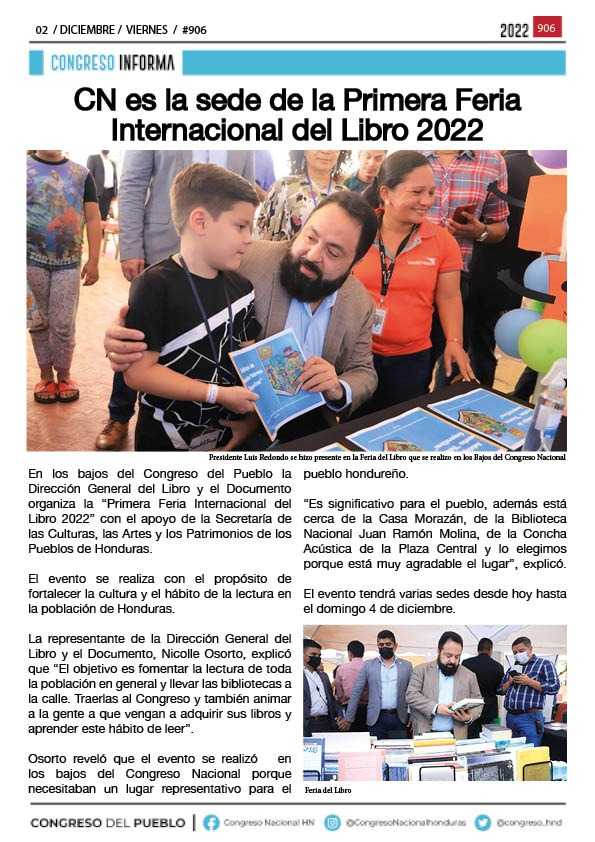 CN es la sede de la Primera Feria Internacional del Libro 2022